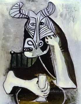 パブロ・ピカソ Painting - ミノタウロスの王 1958年 パブロ・ピカソ